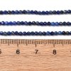 1928b Naturalne koraliki  lapis lazuli, okrągłe, fasetowane, 2 mm, otwór: 0,5 mm, około 197szt./sznur